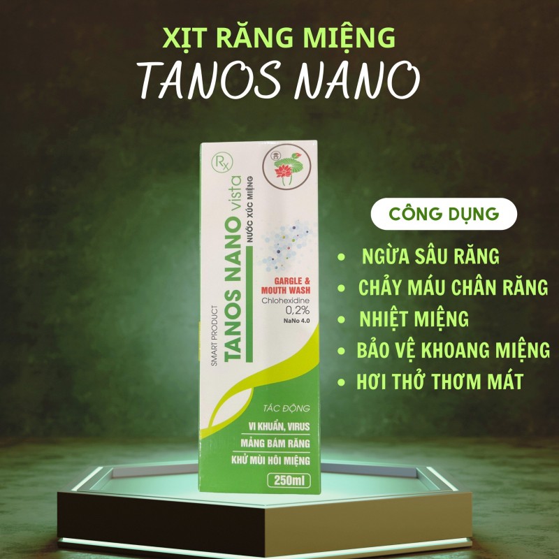 Xịt răng miệng Tanos Nano Vista 250ml